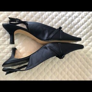 Women’s Vaneli Navy Satin Shoes